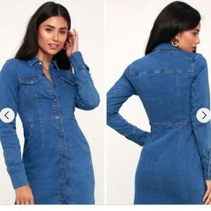 Gently warm, free, People denim shirt, dress, size medium